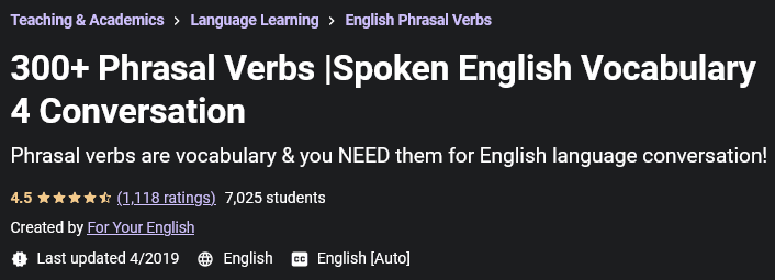 Pictures · Udemy — 300+ Phrasal Verbs |Spoken English Vocabulary 4 Conversation 2019-4 Fixed