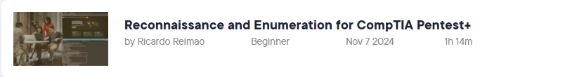 Pictures · Pluralsight — Reconnaissance and Enumeration for CompTIA Pentest+ 2024-11