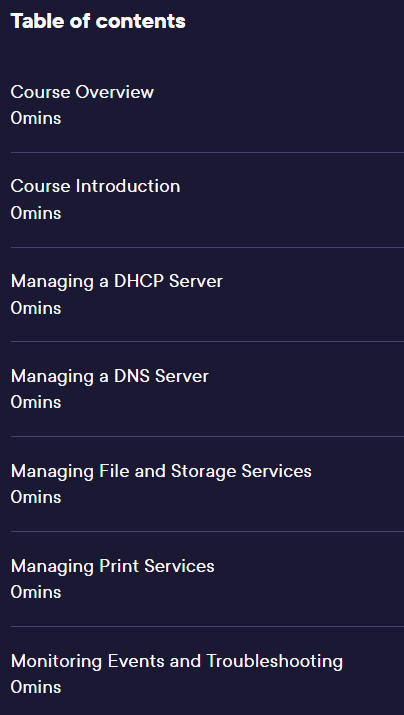 Course topics · Pluralsight — Windows Server Administration Fundamentals Using PowerShell 2023-11