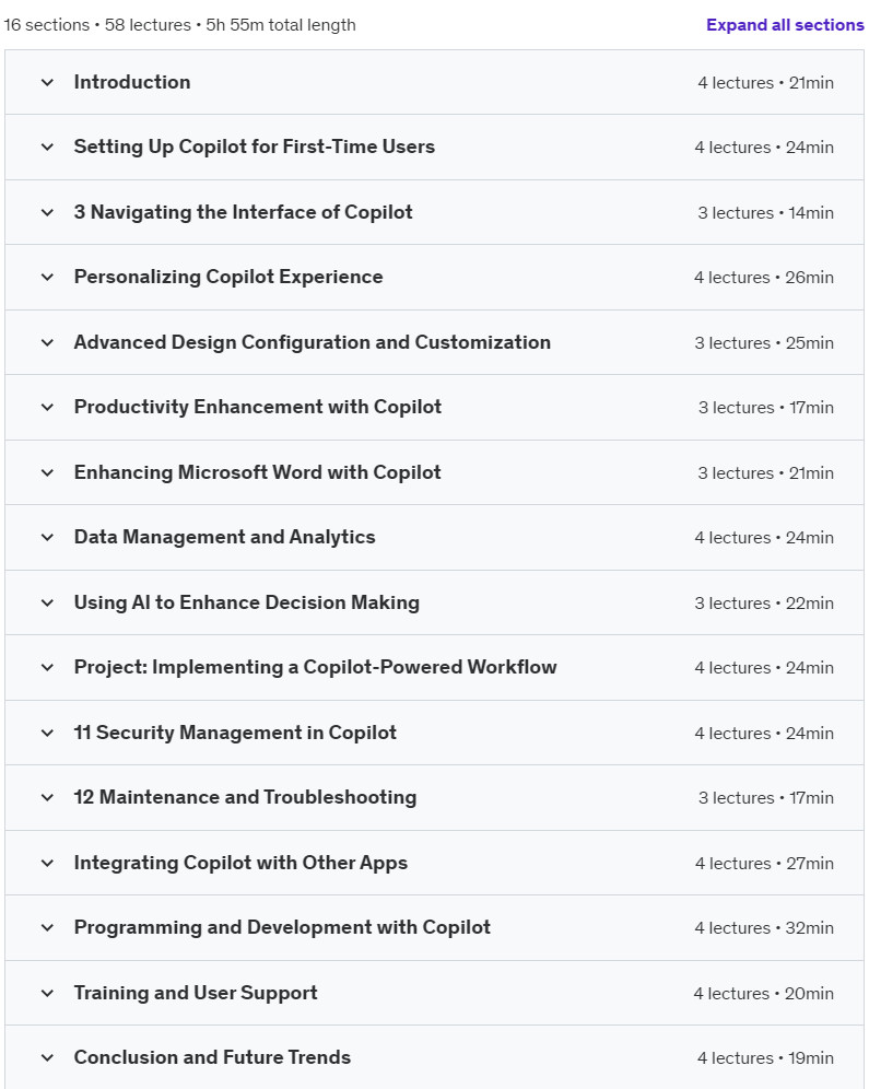 Course topics · Mastering Copilot for Windows 365 2024-10