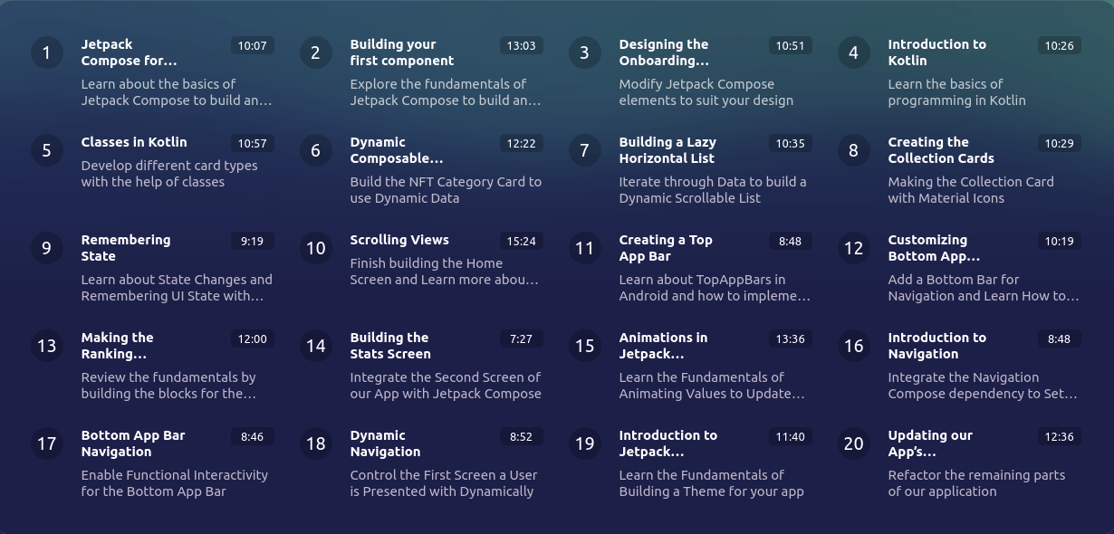 Course topics · DesignCode — Jetpack Compose for Designers 2023-3