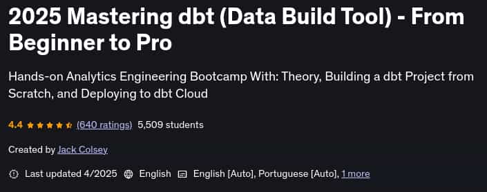 Pictures · Udemy — 2025 Mastering dbt (Data Build Tool) – From Beginner to Pro 2025-4
