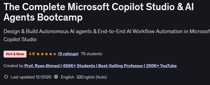 الصور · استوديو Microsoft Copilot & AI الوكلاء Bootcamp 2025-12