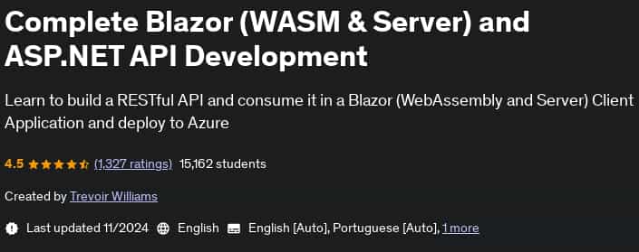 Pictures · Udemy — Complete Blazor (WASM & Server) and ASP.NET API Development 2024-11