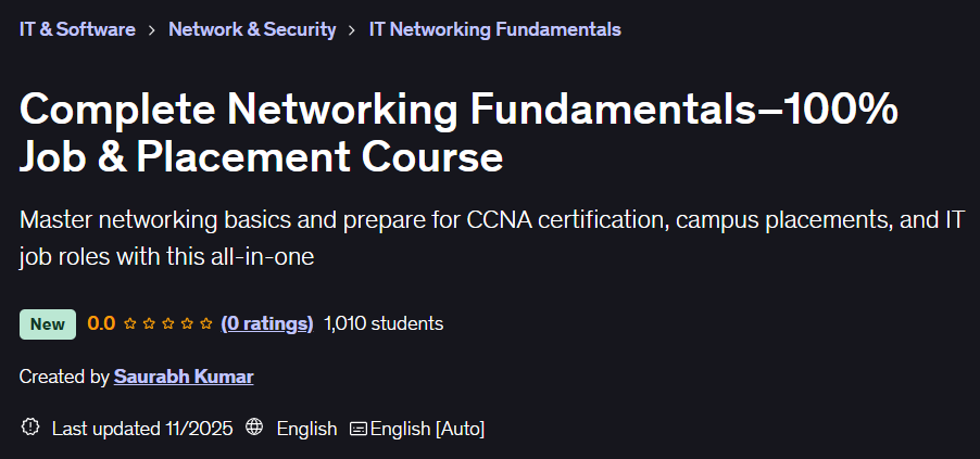 Pictures · Udemy — Complete Networking Fundamentals–100% Job & Placement Course 2025-11