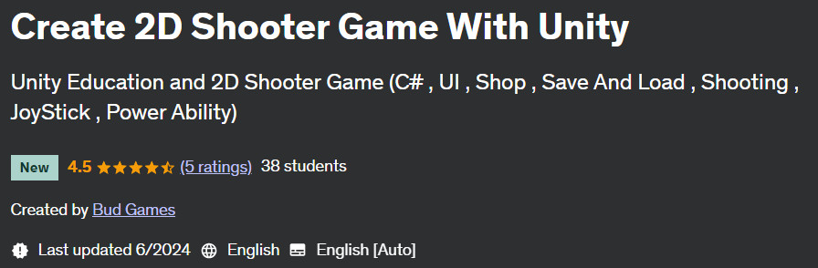 Pictures · Create 2D Shooter Game With Unity 2024-6