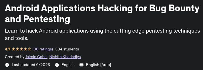Pictures · Udemy — Android Applications Hacking for Bug Bounty and Pentesting 2022-10