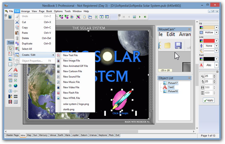 Pictures · NeoSoft NeoBook Professional 5.8.7