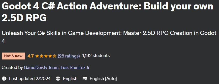 Pictures · Udemy — Godot 4 C# Action Adventure: Build your own 2.5D RPG 2024-2