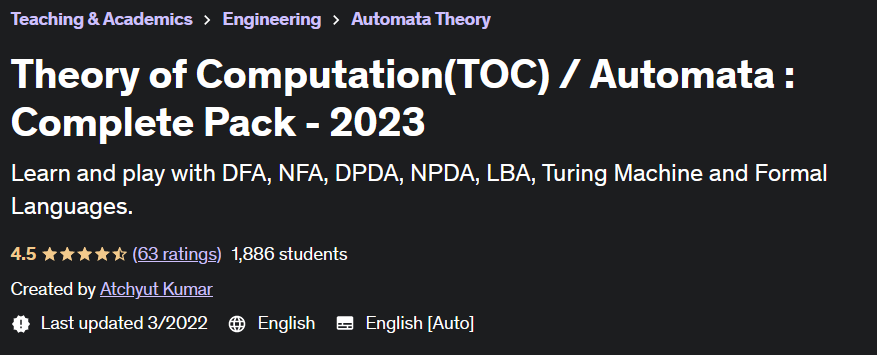 Pictures · Udemy — Theory of Computation(TOC) / Automata : Complete Pack 2021-12