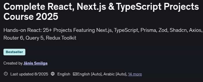 Pictures · Complete React, Next.js & TypeScript Projects Course 2025 2025-8
