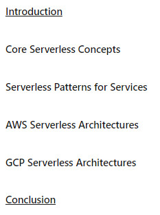 Course topics · LinkedIn — Serverless Architecture 2023-11