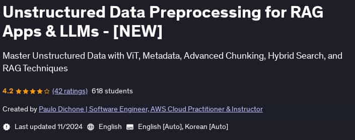 Pictures · Udemy — Unstructured Data Preprocessing for RAG Apps & LLMs – [NEW] 2024-11