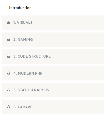 Course topics · Spatia — Saptie – Writing Readable PHP 2022-11
