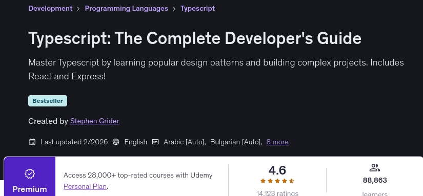 Pictures · Typescript: The Complete Developer’s Guide 2026-2