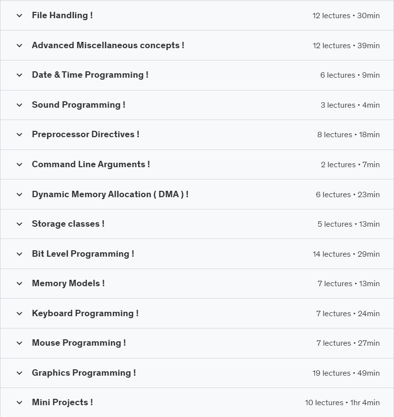 Pictures · The Complete C Developer Course – Build 7 Exciting Projects. 2023-5