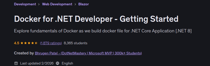 Images · Docker pour le développeur .NET – Getting Started 2026-2