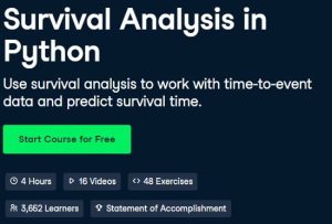 Datacamp — Survival Analysis in Python 2023-11