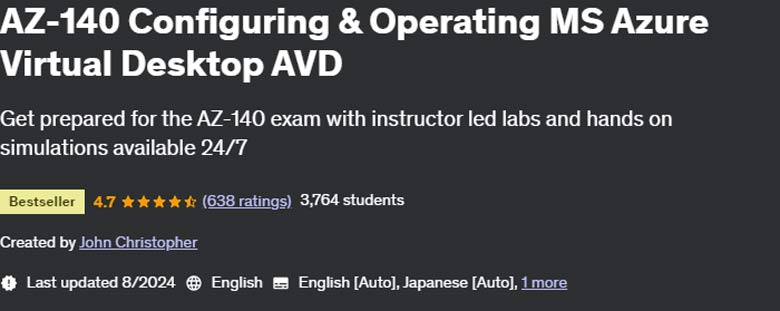 Pictures · Udemy — AZ-140 Configuring & Operating MS Azure Virtual Desktop AVD 2024-4