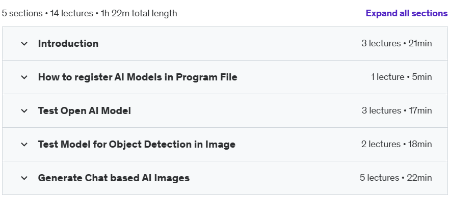 Course topics · Udemy — .NET 9 with OpenAI Complete Guide with Real time Project 2024-11