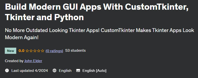 Pictures · Udemy — Build Modern GUI Apps With CustomTkinter, Tkinter and Python 2024-4