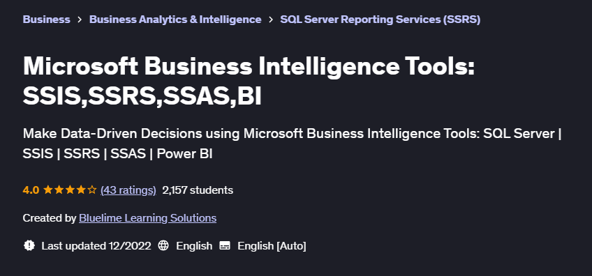 Pictures · Udemy — Microsoft Business Intelligence Tools: SSIS,SSRS,SSAS,BI 2022-12