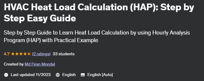 Pictures · Udemy — HVAC Heat Load Calculation (HAP): Step by Step Easy Guide 2023-10