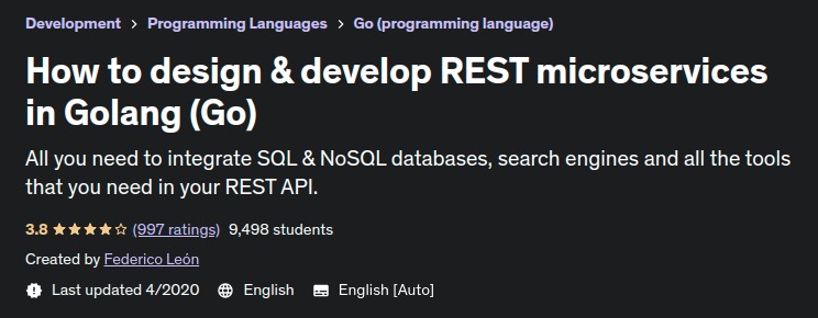 Pictures · Udemy — How to design & develop REST microservices in Golang (Go) 2020-4
