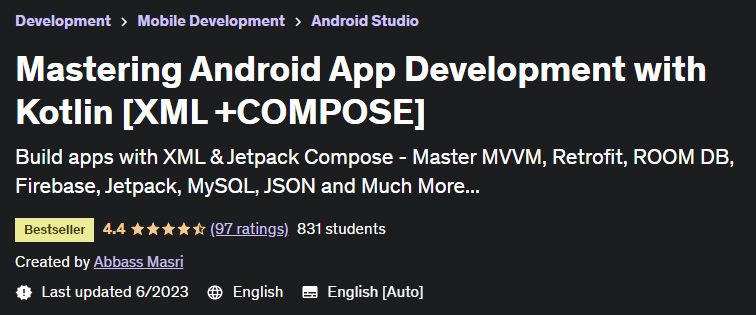Pictures · Udemy — Mastering Android App Development with Kotlin [XML +COMPOSE] 2023-6