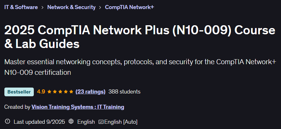 चित्र · 2025 CompTIA नेटवर्क प्लस (N10-009) पाठ्यक्रम और प्रयोगशाला गाइड 2025-9