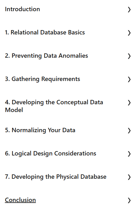 Course topics · Learning Relational Databases 2024-12