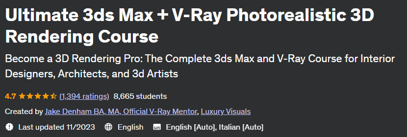 Pictures · Udemy — Ultimate 3ds Max + V-Ray Photorealistic 3D Rendering Course 2023-1