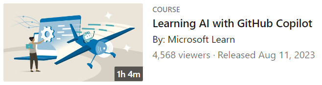 Pictures · LinkedIn — Learning AI with GitHub Copilot 2023-8