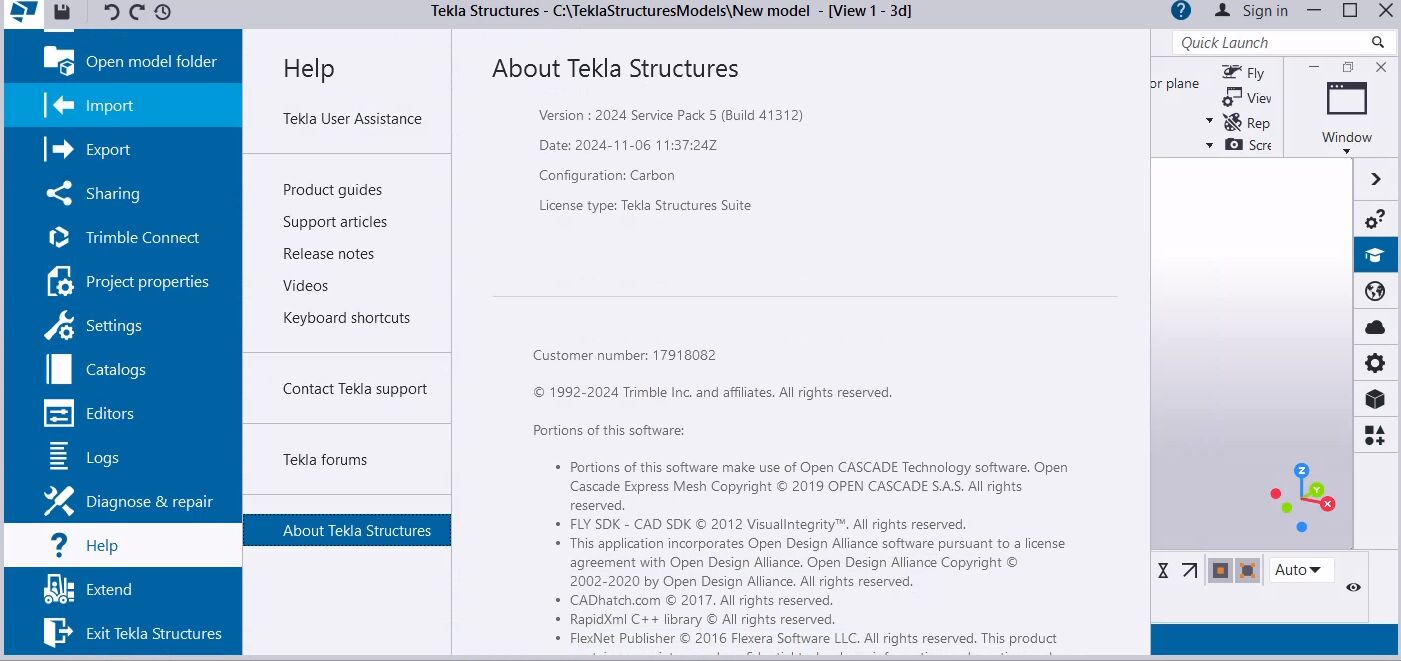 الصور · الهياكل Tekla 2026 SP3 + البيئات