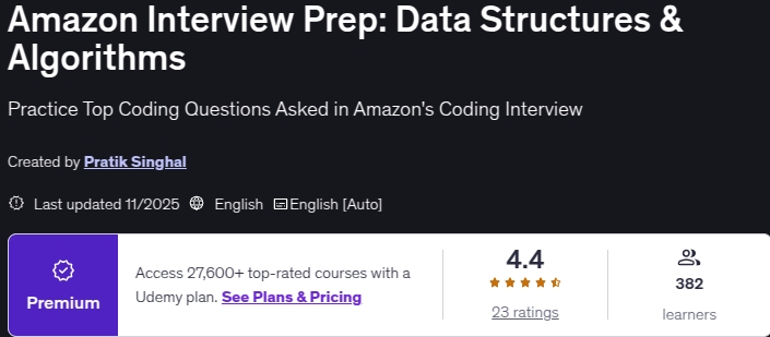 Pictures · Amazon Interview Prep: Data Structures & Algorithms 2025-11