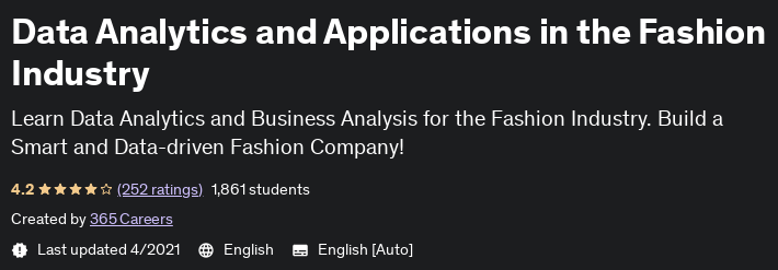 Pictures · Udemy — Data Analytics and Applications in the Fashion Industry 2021-4
