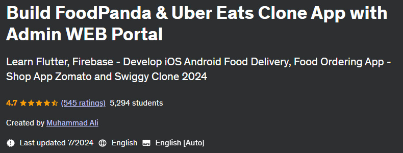 Pictures · Build FoodPanda & Uber Eats Clone App with Admin WEB Portal 2024-3