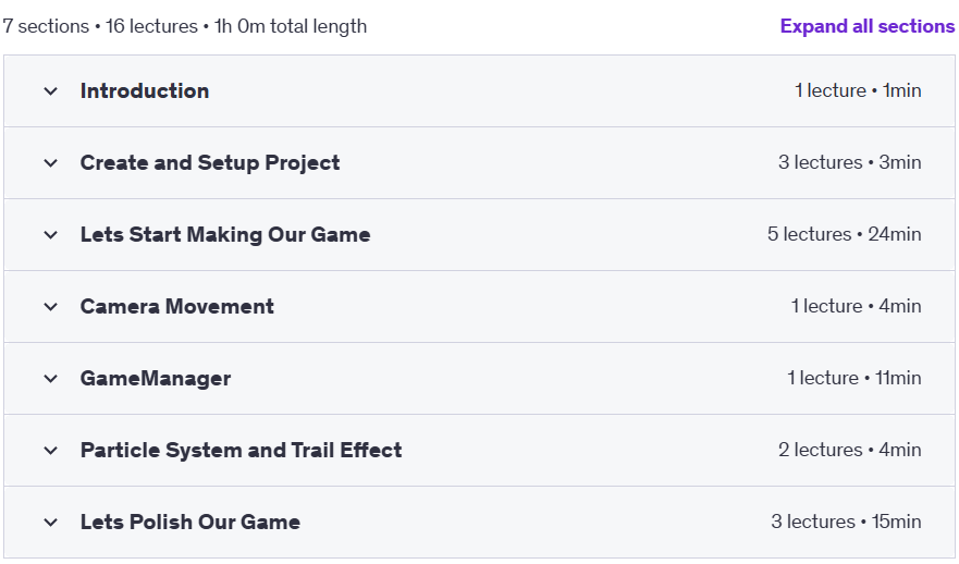 Course topics · Unity Mobile Game – Create Hyper Casual Game Stickman Hook 2024-9