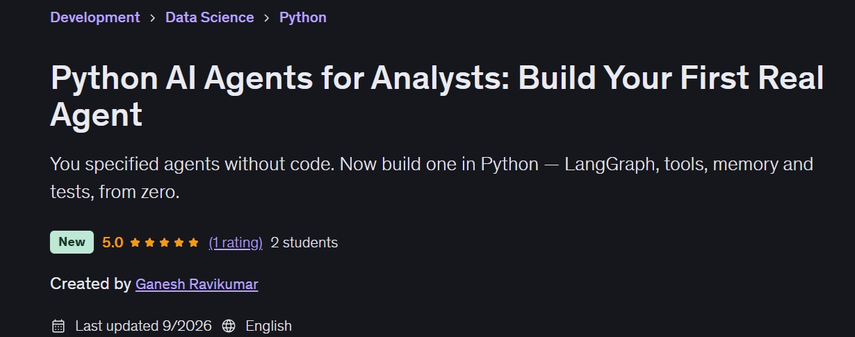 Pictures · Python AI Agents for Analysts: Build Your First Real Agent 2026-9