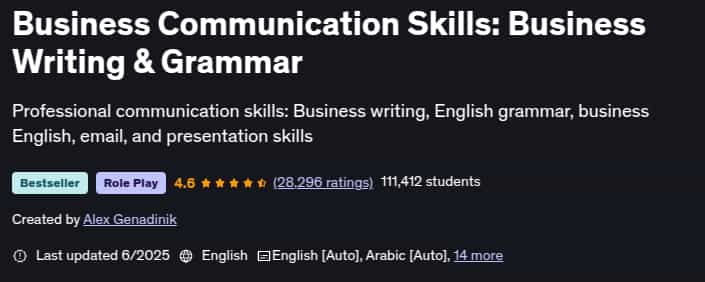 Pictures · Udemy — Business Communication Skills: Business Writing & Grammar 2025-6