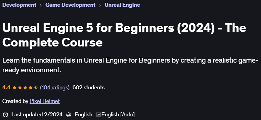 Pictures · Udemy — Unreal Engine 5 for Beginners (2024) – The Complete Course 2024-2