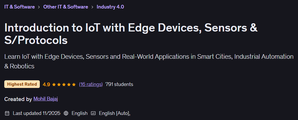 Pictures · Udemy — Introduction to IoT with Edge Devices, Sensors & S/Protocols 2025-11