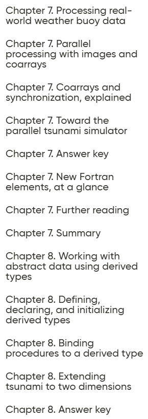Sujets du cours · Oreilly – Modern Fortran, édition vidéo 2020-10