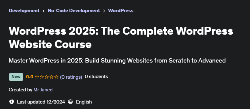Pictures · Udemy — WordPress 2025: The Complete WordPress Website Course 2024-12