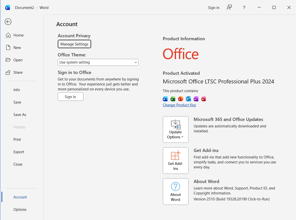 图片 · 微软Office Professional Plus 2021-2024 VL 2605 建造 20026.20140