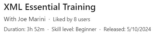 Pictures · LinkedIn — XML Essential Training 2024-5