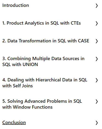 Course topics · SQL Hands-On Practice: Solve Business Problems 2023-9