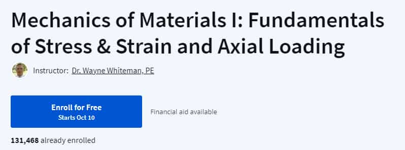 Pictures · Coursera — Mechanics of Materials I: Fundamentals of Stress & Strain and Axial Loading 2024-10
