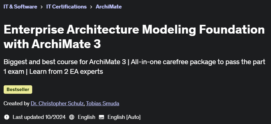 Pictures · Udemy — Enterprise Architecture Modeling Foundation with ArchiMate 3 2024-10
