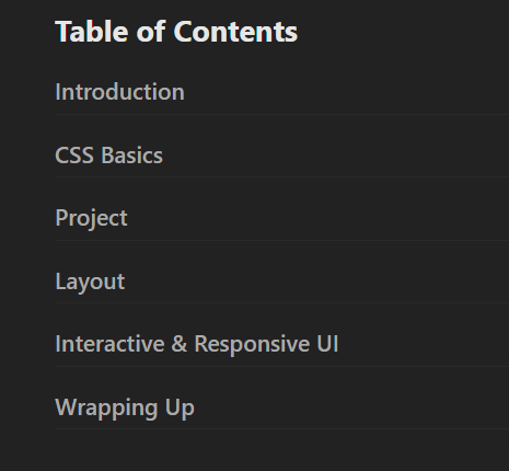 Course topics · CSS Foundations 2023-8